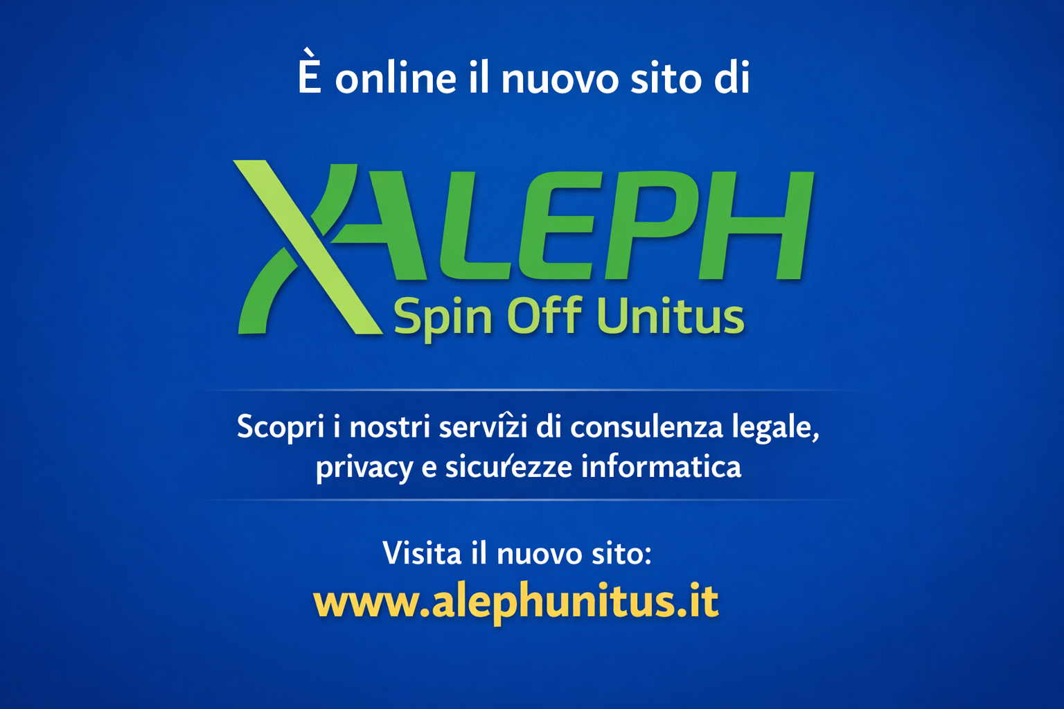 È online il nuovo sito di Aleph Unitus!